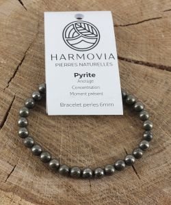 Bracelet Pyrite - Perles 6mm, 1 pièce